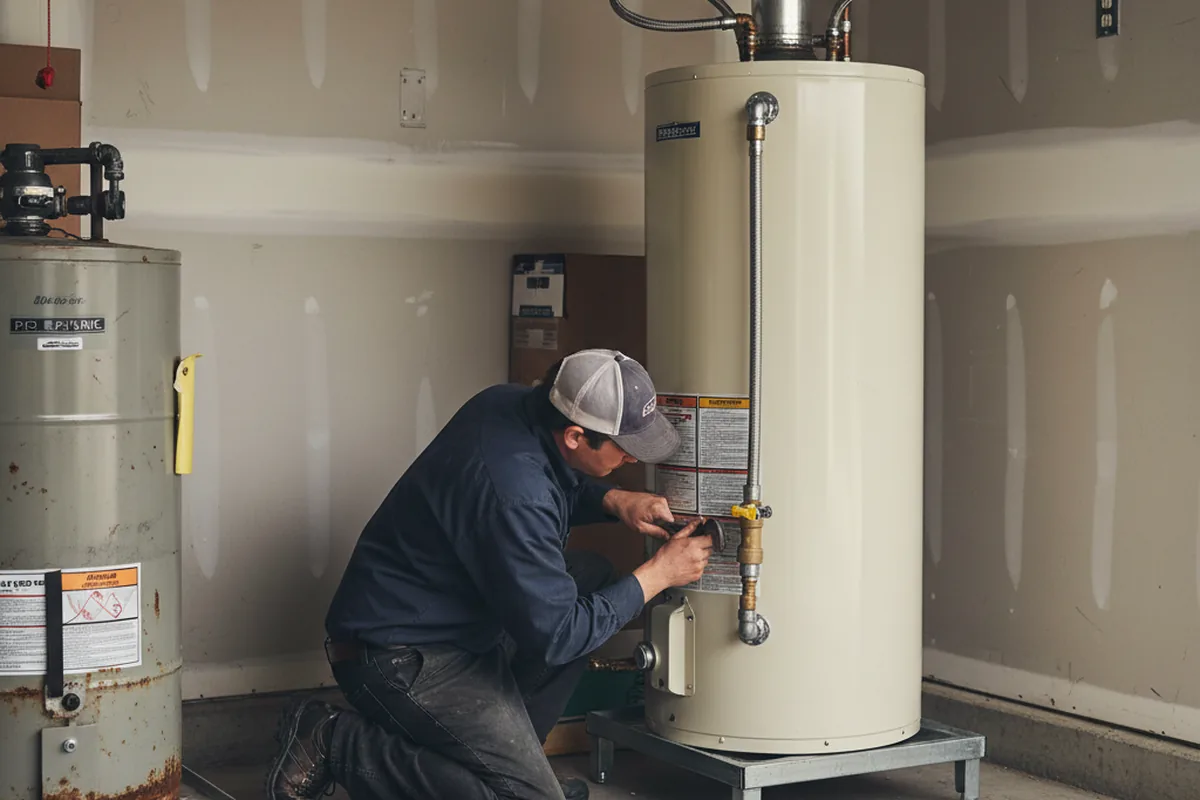 Water heater and shutoff valve replacement in Chaska