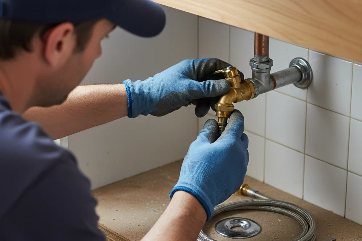 Shutoff valve and fitting work during Faucet and Fixture Repair in Chaska